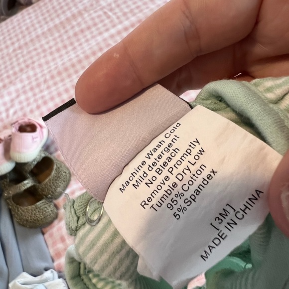 Striped Baby Romper with Crab Embroidery - Picture 2 of 2